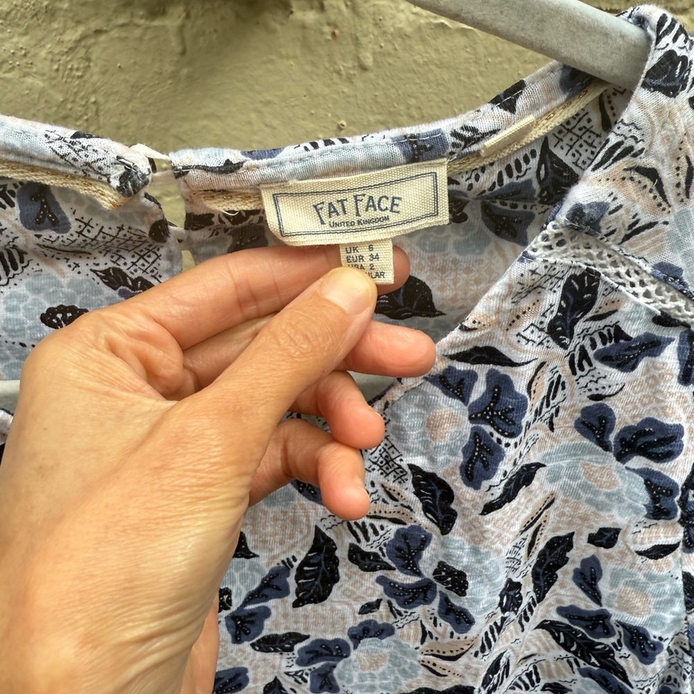 EUC Fat Face natural Simone batik jersey Floral Dress with pockets! - Picture 8 of 8